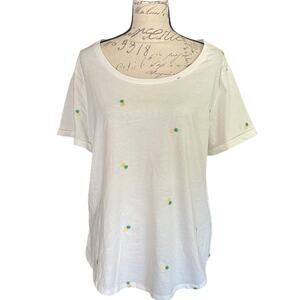 Vintage X America White Cotton Blend Pineapple Shirt Size XL NWOT